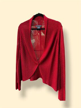 United States Sweaters Red Open Front Cardigan Medium